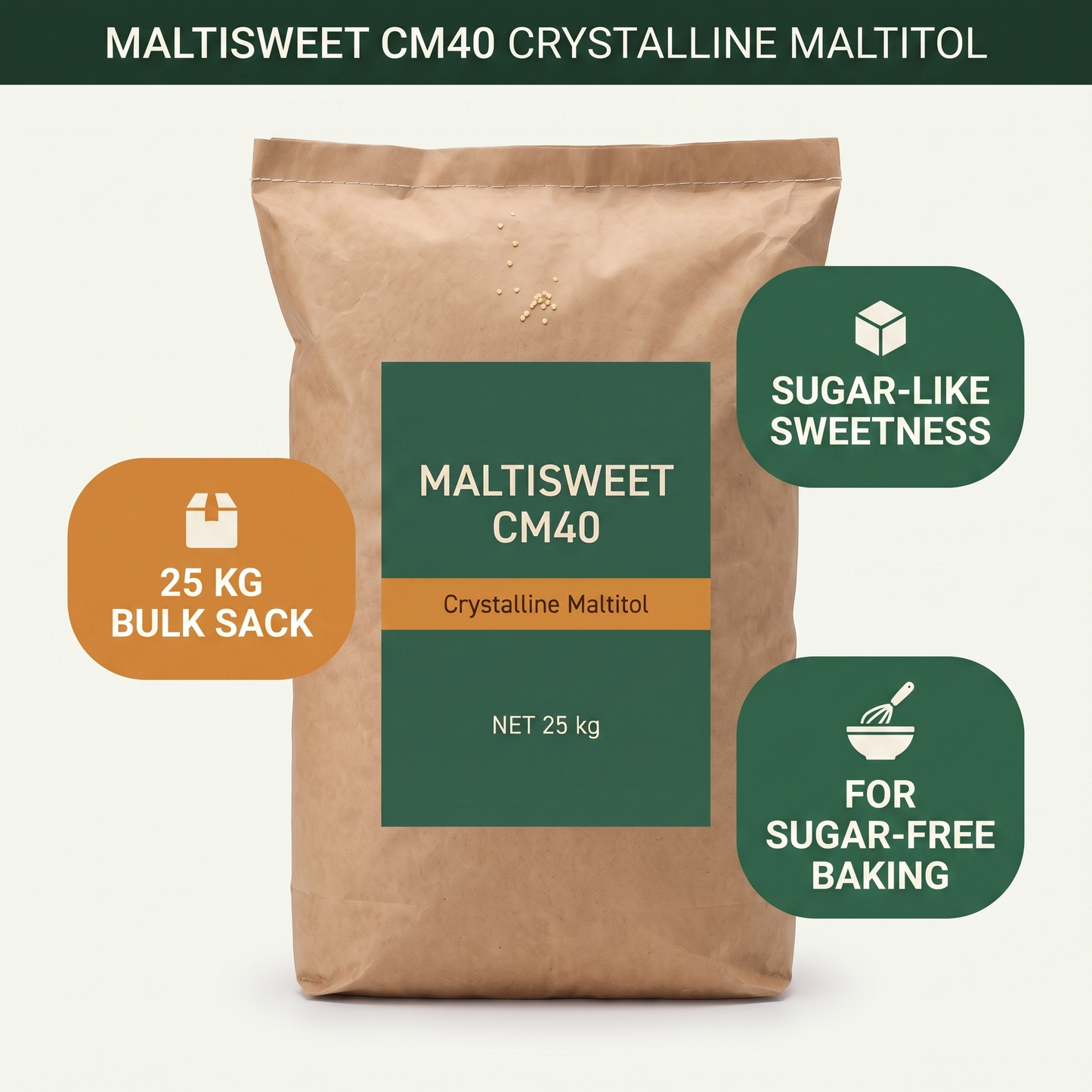 MALTISWEET CM40 CRYSTALLINE MALTITOL NF/FCC - 25 kg