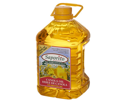REFINED, BLEACHED AND DEODORIZED CANOLA OIL WITHOUT ADDITIVES 6 x 3 litres