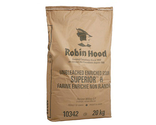 SUPERIOR HI GLUTEN UNBLEACHED FLOUR - ROBIN HOOD - 20kg