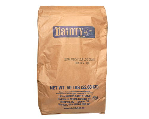 FANCY GLUTEN FREE WHITE RICE FLOUR 103134 - DAINTY - 50lbs 22.68kg