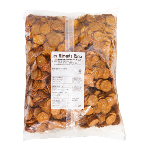 MILD SICILIAN SAUSAGE, SLICED AND FROZEN - DIAMETER 3/4'' - ROMA 2.5 kg