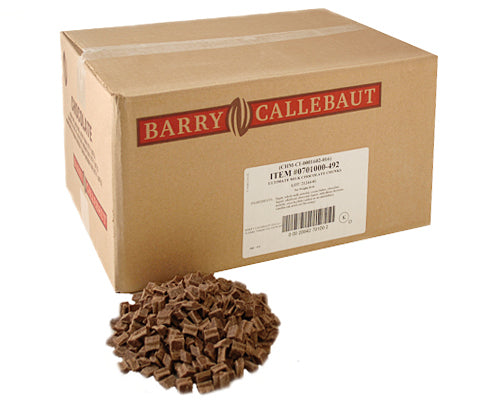 PURE MILK CHOCOLATE CHUNKS 600CT - BARRY CALLEBAUT - 30lbs 13.608kg