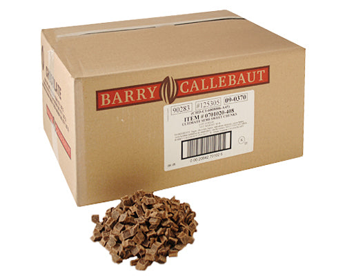 SEMI-SWEET DARK CHOCOLATE CHUNKS 600CT - BARRY CALLEBAUT - 30lbs 13.608kg