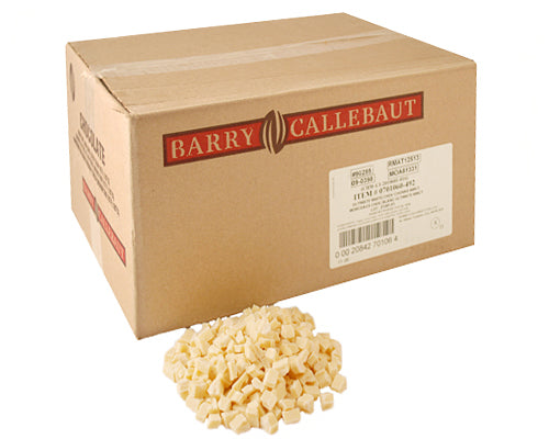 PURE WHITE CHOCOLATE CHUNKS 600CT - BARRY CALLEBAUT - 30lbs 13.608kg