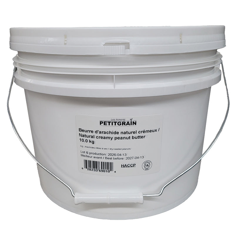 Beurre d'arachide crémeux naturel - 10 kg