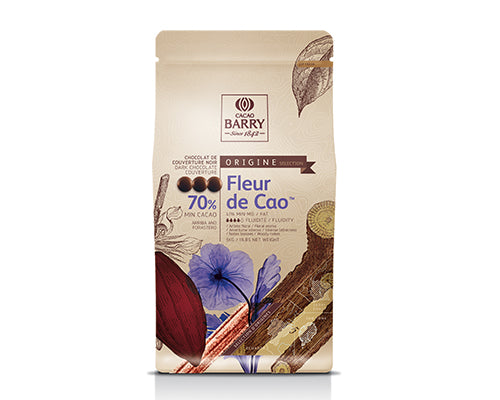 DARK CHOCOLATE COUVERTURE 70% ORIGINE FLEUR DE CAO - CACAO BARRY - 5kg