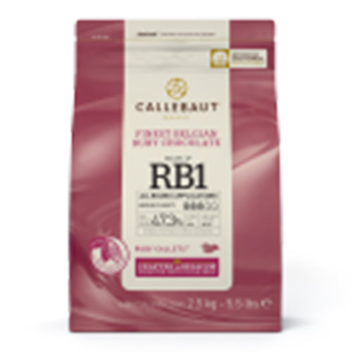 RUBY COVER CHOCOLATE IN CALLETS - BARRY CALLEBAUT - 2.5kg - 4 units