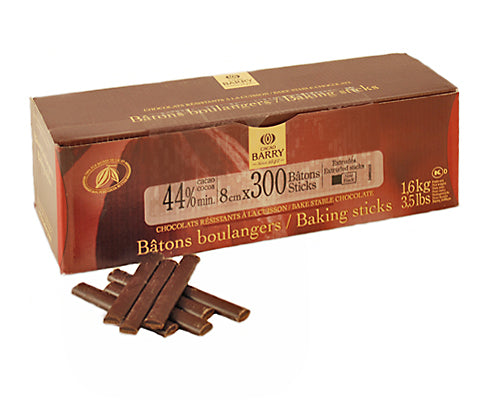 BAKER DARK CHOCOLATE STICKS 8CM - BARRY CALLEBAUT - 1.6kg - 300 units