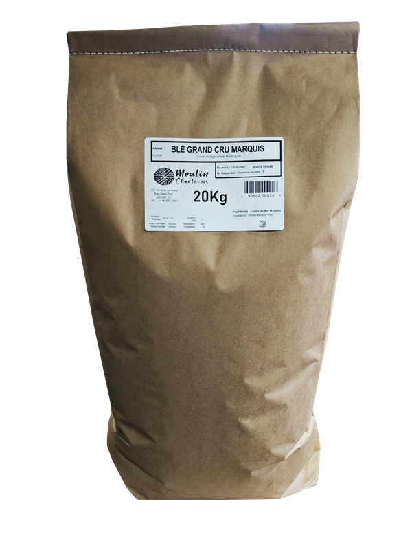 GRAND CRU MARQUIS WHEAT FLOUR - MOULIN DE CHARLEVOIX - 20 kg