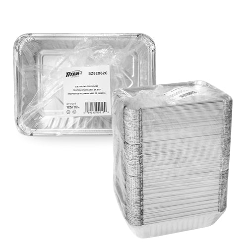 RECTANGULAR ALUMINIUM CONTAINER 8.5 x 5-15/16 . - 500 units
