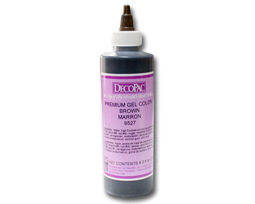 BROWN LIQUID GEL COLOR 8 OZ 8 oz