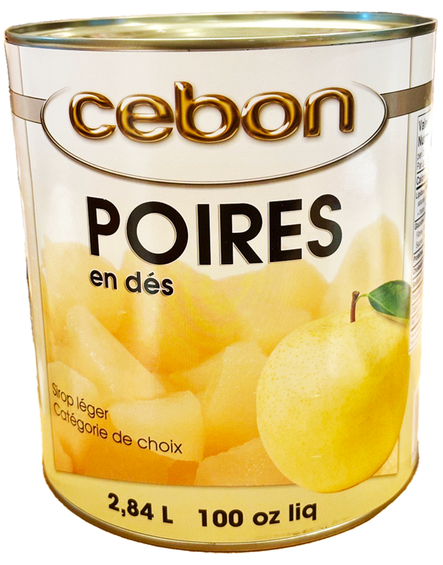 DICED PEAR IN A LIGHT SYRUP 2.84 liters