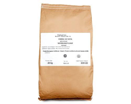 ORGANIC SOYA FLOUR FINELY MILLED - 20kg