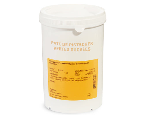 SWEET GREEN PISTACHIOS PASTE - EUROVANILLE 1 kg
