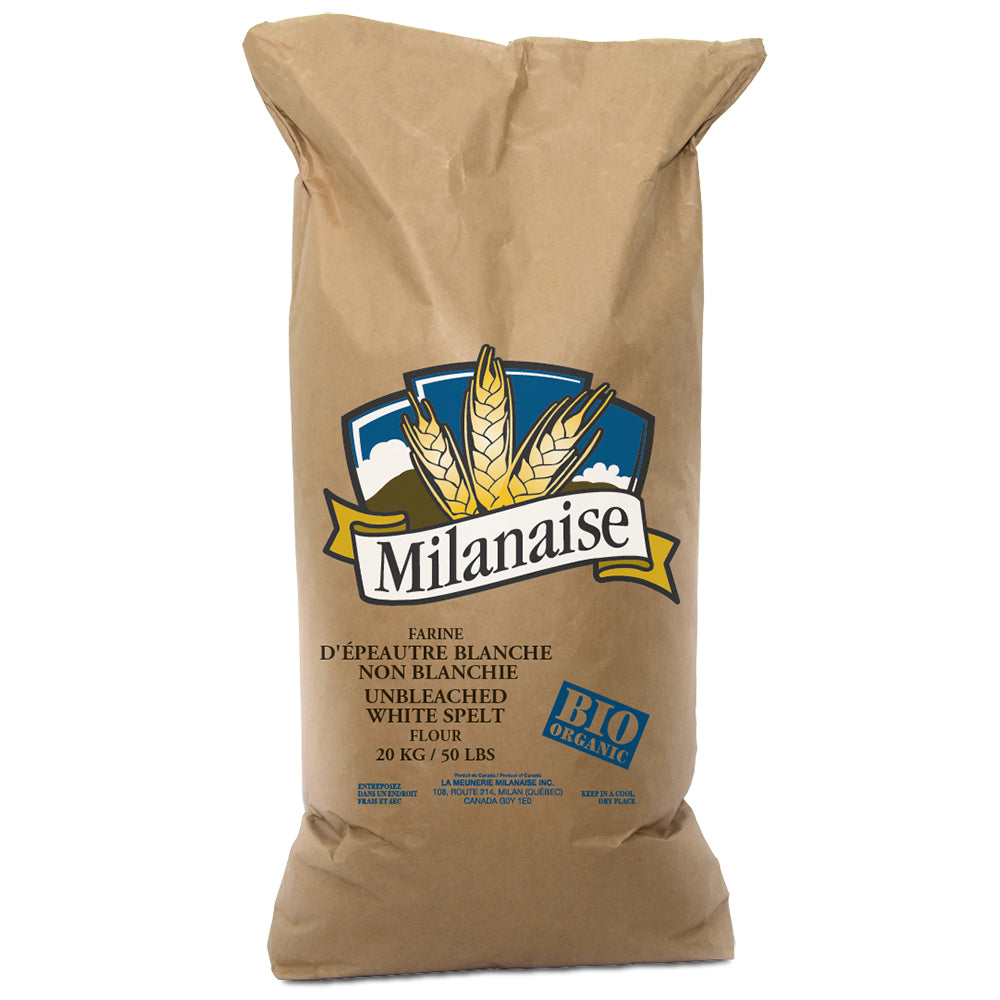 ORGANIC UNBLEACHED WHITE SPELT FLOUR - MILANAISE - 20kg