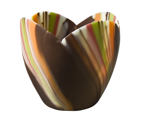 TULIP CUPS PASTEL MARBLED 63mm x 70mm - MONA LISA - 36 units