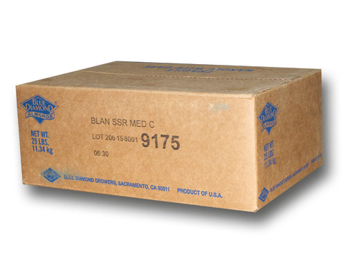 BLANCHED WHOLE ALMOND - BLUE DIAMOND 25 lbs - 11.34 kg