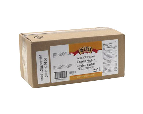 REGULAR CHOCOLATE SUNDAE TOPPING - MCLEAN 1 litres