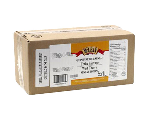 WILD CERRY SAUCE FOR SUNDAE - MCLEAN - 5 x 1 litre
