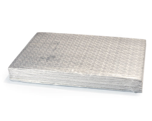 SILVER CORRUGATED CAKE BOARD 12 x 17 x 3/16 - 12 units