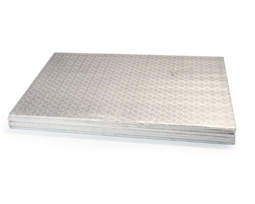 RECTANGULAR SILVER CAKE BOARD 15 x 21 x H 1/4'' - 6 units