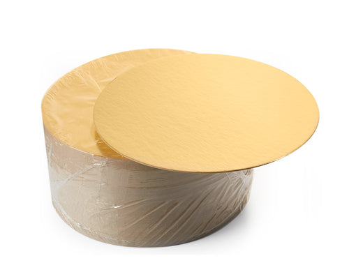 10'' GOLD ROUND CAKE BOARD 60 PTS MEDIUM - 100 units