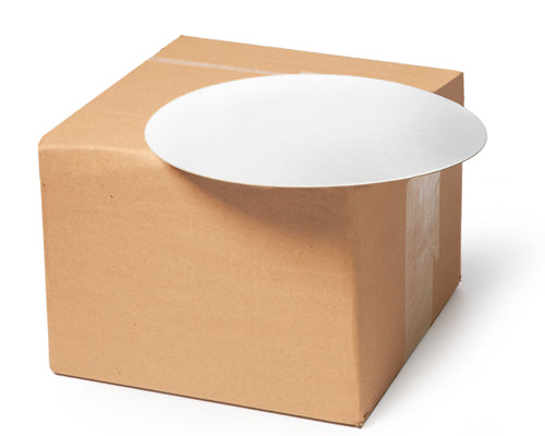 SILVER ROUND CAKE BOARD 12'' - 28 PTS THIN 250 units