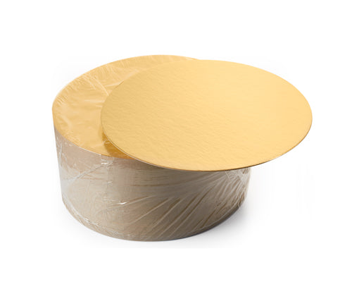 9'' ROUND GOLD CAKE BOARD 60 PTS MEDIUM - 100 units