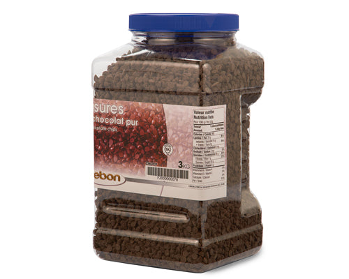 PARVE HALF-SWEET PURE CHOCOLATE CHIPS - CEBON - 3 kg