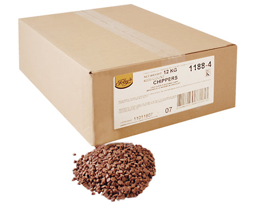 DARK CHOCOLATE FLAVORED CHIPS 4000CT - FOLEY'S CHOCOLATE - 12 kg
