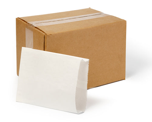 WHITE ANTI-GREASE SANDWICH BAGS 6 x 0.75 x 6.75 1000 units
