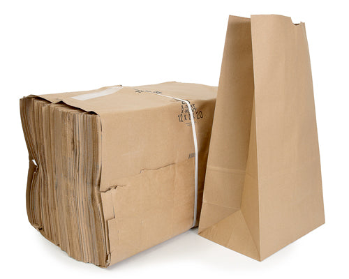 BROWN PAPER BAGS DD70 12x7x20 - 250 units