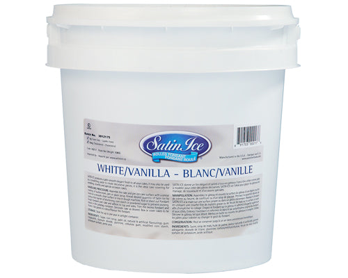 WHITE VANILLA ICE ROLLED FONDANT - SATIN ICE 10 kg