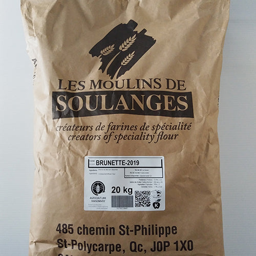 BRUNETTE WHOLE WHEAT FLOUR - LES MOULINS DE SOULANGES - 20kg