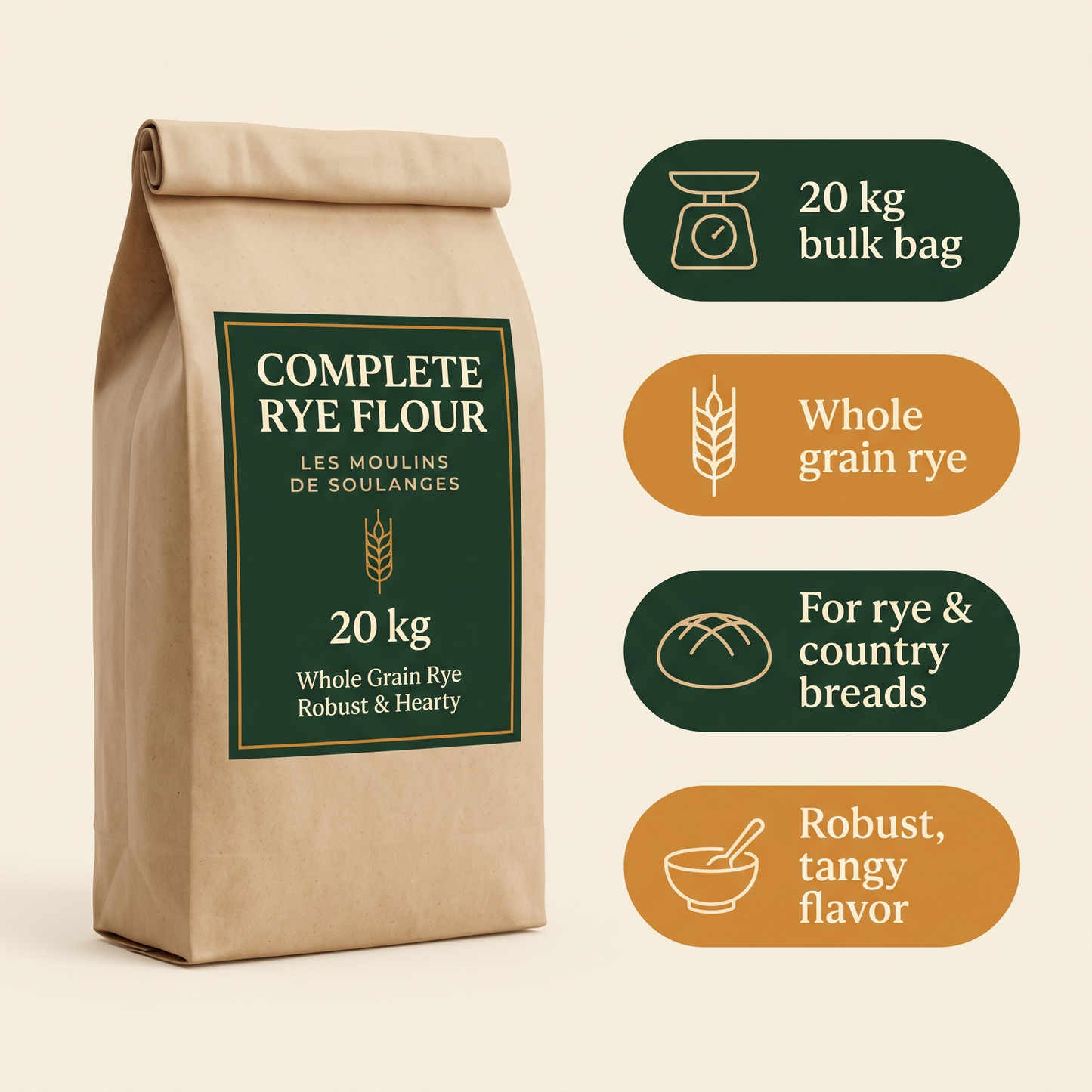Complete Rye Flour from Quebec — in-the-box features card