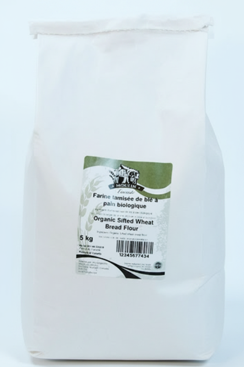 FARINE DE BLÉ ENTIER BIOLOGIQUE – MOULIN LACOSTE – 5 kg