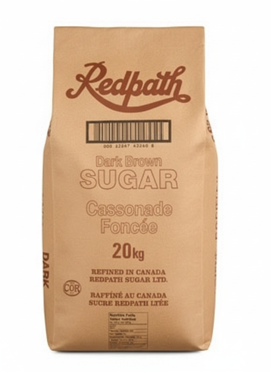Sucre brun foncé - Redpath 20 kg