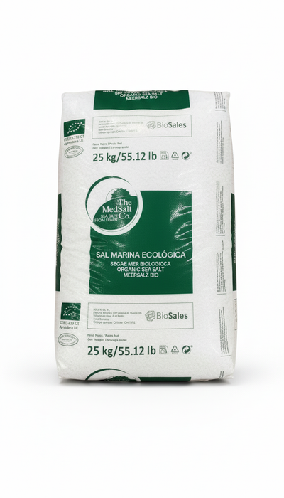 MEDITERRANEAN ORGANIC FINE SEA SALT T1 0.30-1.51 MM - 25 KG