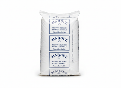 PURE AND REFINED FINE SEA SALT WITHOUT ADDITIVES - MARSEL 25 kg