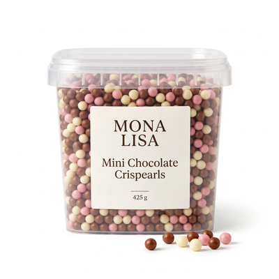 Mini Chocolate Crispearls 3 colored mix 425g tub - Mona Lisa