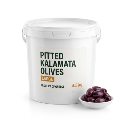PITTED LARGE OLIVES KALAMATA - 10 kg GREECE