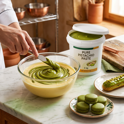 PURE PISTACHIO PASTE - BARRY CALLEBAUT 1 kg