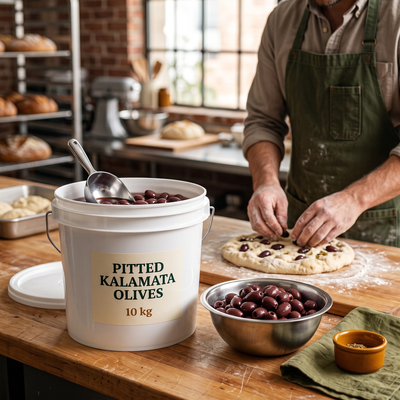 PITTED LARGE OLIVES KALAMATA 4.5 kg GREECE