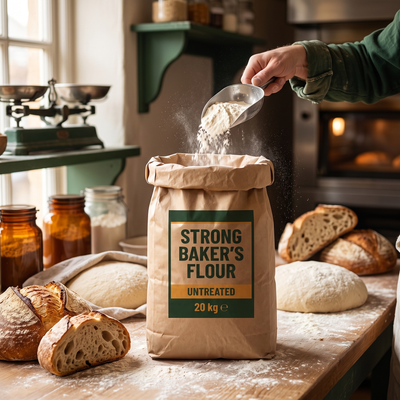 THREE STARS STRONG BAKER'S FLOUR UNTREATED - ADM - 20kg