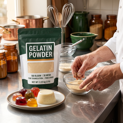 GELATIN POWDER 180 BLOOM 30 MESH HIDE -  2.25 kg
