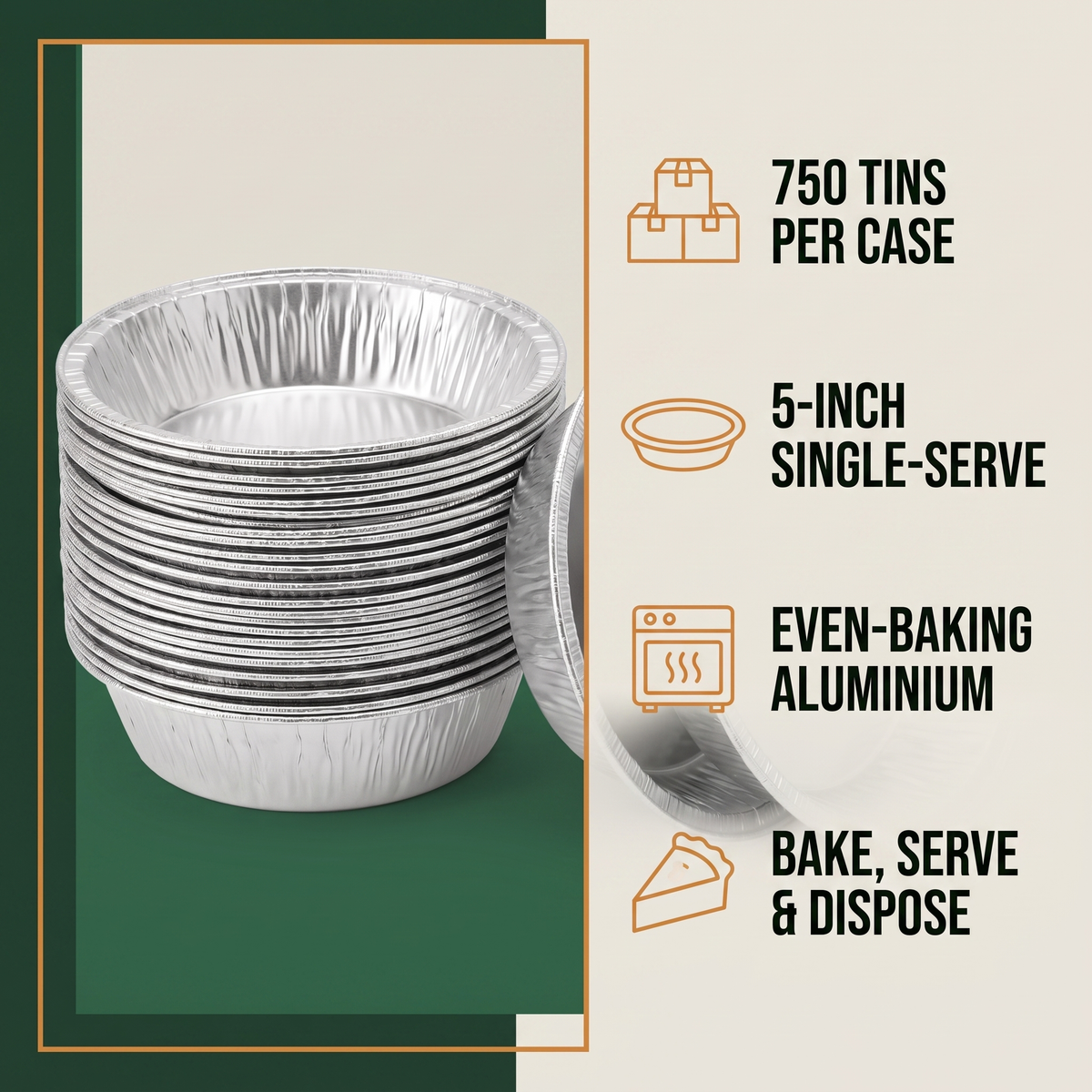 Aluminium pot pie tin key features and specifications