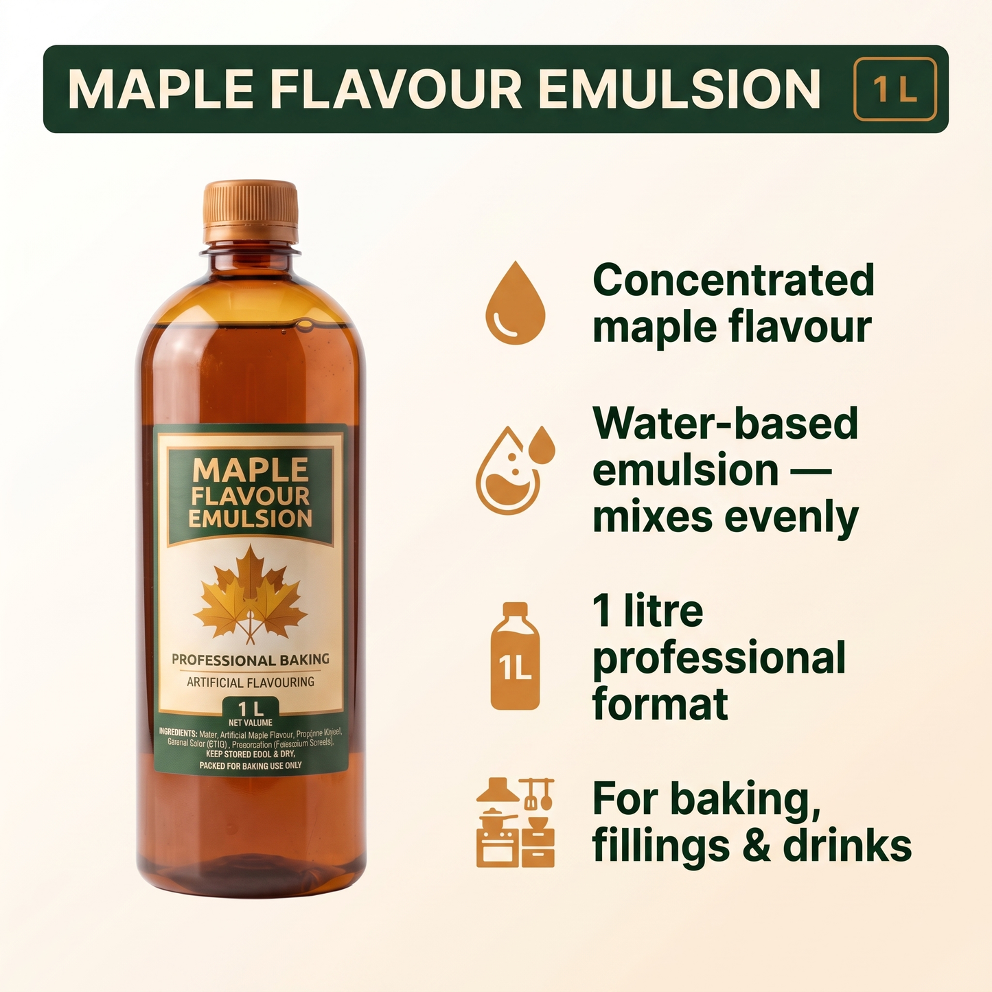 MAPLE FLAVOUR EMULSION N&A 3040-1 - EMBASSY 1 liter