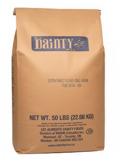 FANCY GLUTEN FREE WHITE RICE FLOUR 103134 - DAINTY - 50lbs 22.68kg