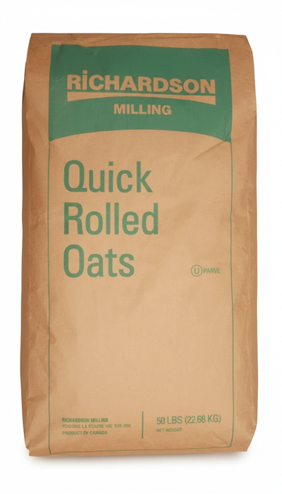 QUICK ROLLED OATS - RICHARDSON - 50lbs 22.68kg