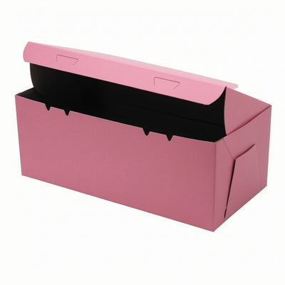CUPCAKE BOX 14X10X4 KRAFT PINK